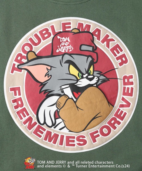 Tom＆Jerry（トムアンドジェリー）の「TOM and JERRY(トムアンドジェリー)【メンズ】【WEB限定】90Sクルーネックスウェット（スウェット・メンズ・ホワイト/ブラック/パープル/グリーン・M/XL/L）」の17枚目の写真
