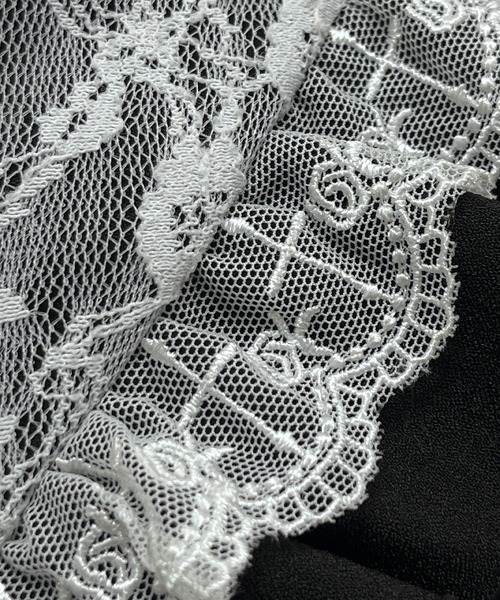 DearMyLove（ディアマイラブ）の「レースアップVヨークフリルブラウス（シャツ/ブラウス・レディース・ホワイト/ボルドー/ブラック・3L/MEDIUM/LARGE/LL）」の21枚目の写真