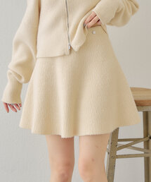 Chico | 【新色追加/セットアップ対応】リブフレアミニスカート(スカート)