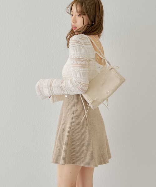 セットアップ対応】リブフレアミニスカート（スカート）｜Chico（チコ