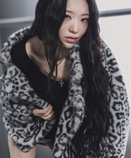 me+em select B-3 レオパードボリュームファーコート　ヒョウ柄 大人気につき新色追加！】B-3 レオパードボリュームファーコート ／ B