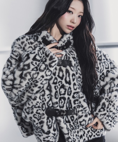 2color 】B-3 レオパードボリュームファーコート ／ B-3 leopard