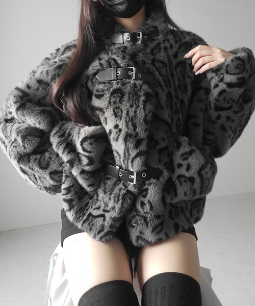 大人気につき新色追加！／3color 】B-3 レオパードボリュームファー