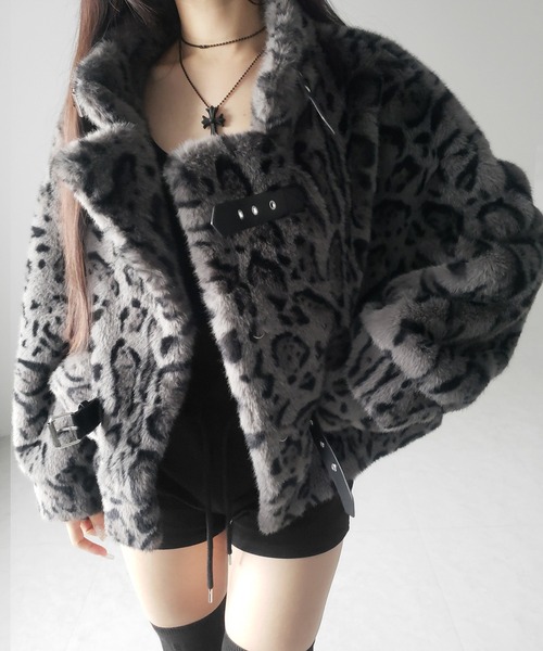 大人気につき新色追加！／3color 】B-3 レオパードボリュームファー