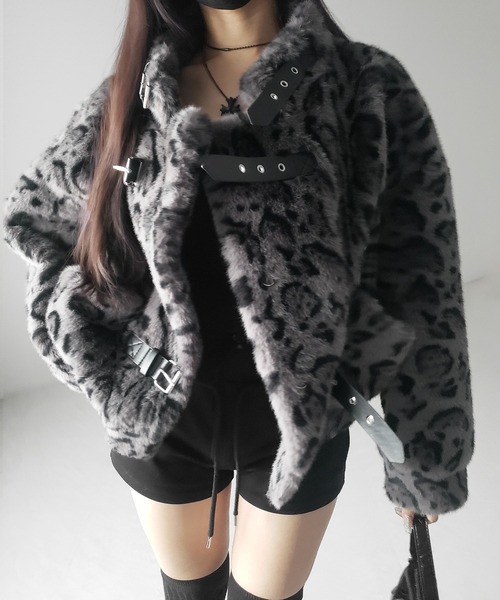 大人気につき新色追加！／3color 】B-3 レオパードボリュームファー