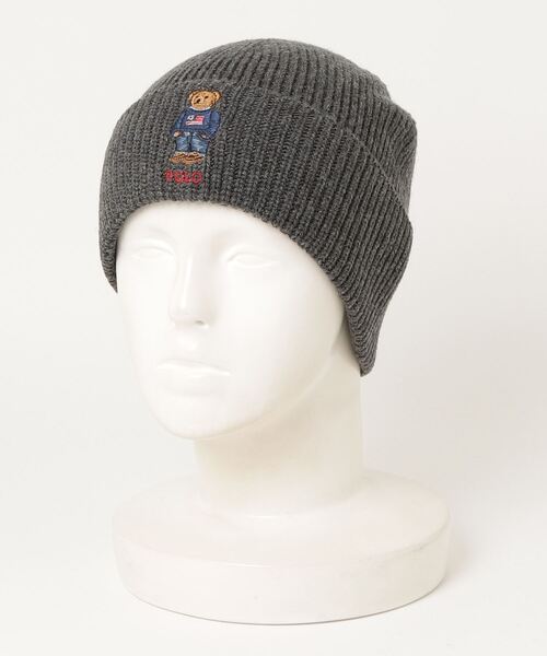 POLO RALPH LAUREN（ポロ ラルフ ローレン）の「Polo ベア リブニット ビーニー（ニットキャップ/ビーニー・メンズ・グレー・ONE）」の3枚目の写真