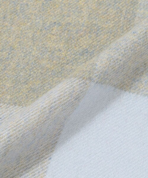 Johnstons of Elgin（ジョンストンズオブエルガン）の「Johnstons of Elgin カシミヤチェックストール（ストール/ショール・レディース・ライトブルー・FREE）」の4枚目の写真