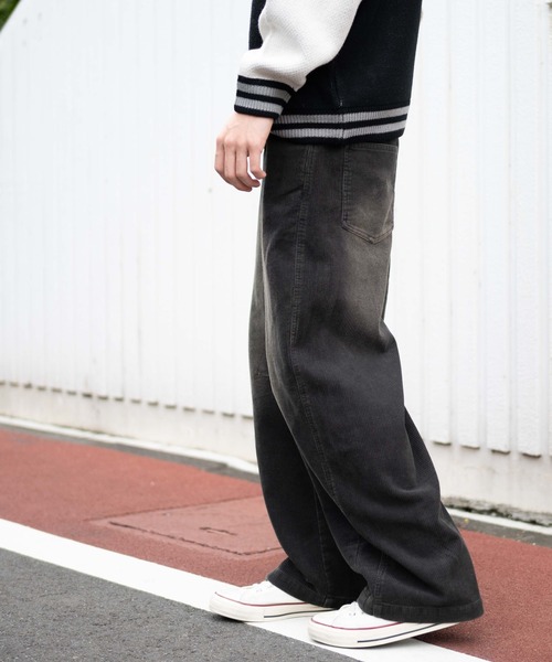 WEGO（ウィゴー）の「WEGO/イージーバレルレッグコーデュロイパンツ（チノパンツ・メンズ・チャコール/ブラウン・LARGE/MEDIUM）」の7枚目の写真