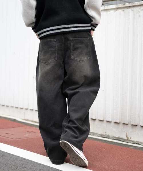 WEGO（ウィゴー）の「WEGO/イージーバレルレッグコーデュロイパンツ（チノパンツ・メンズ・チャコール/ブラウン・LARGE/MEDIUM）」の8枚目の写真