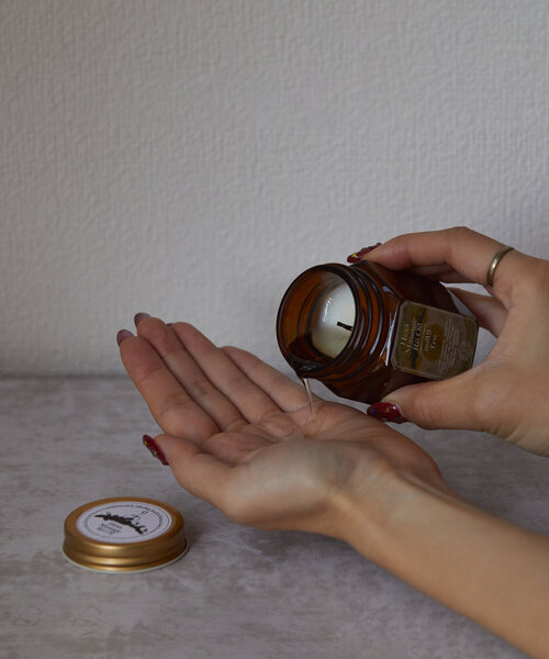 BIRTHDAY BAR（バースデイバー）の「Hexa Massage Ro Oil　マッサージオイルキャンドル（ボディケア/ボディクリーム・レディース・ブラウン系その他/ブラウン・0）」の5枚目の写真