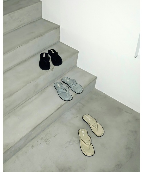 【美品】anuke/Square Tong Sandals 美品】anuke/Square Tong Sandals