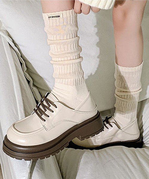 mosox（モソックス）の「【mosox】2WAY ルーズソックス（ソックス/靴下・レディース・ブラック/チョコ/ダークグレー/ベージュ/オフホワイト・FREE）」の9枚目の写真