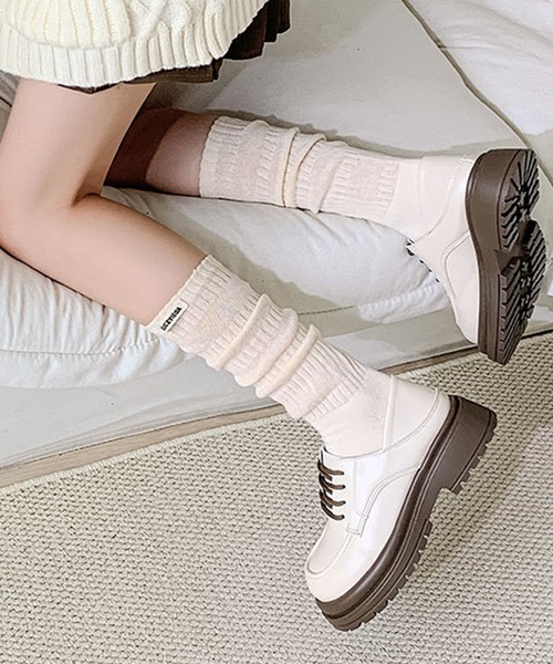 mosox（モソックス）の「【mosox】2WAY ルーズソックス（ソックス/靴下・レディース・ブラック/チョコ/ダークグレー/ベージュ/オフホワイト・FREE）」の8枚目の写真