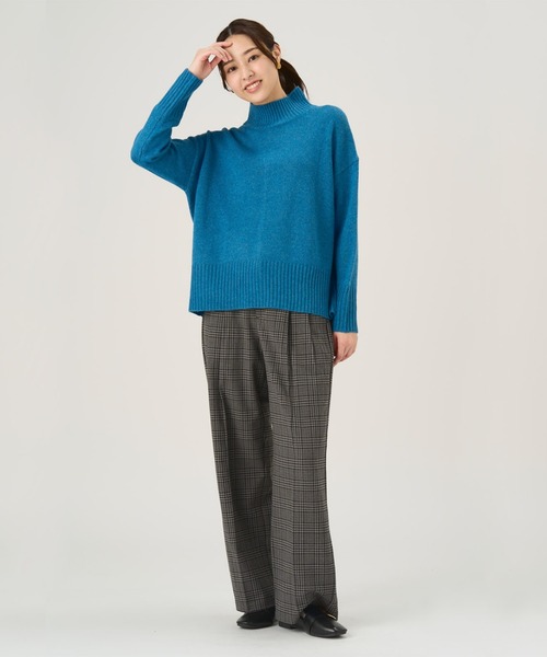 TOKYO SHIRTS（トウキョウシャツ）の「【Pitta Re:)】 ラム混バックスリットニットプルオーバー レディース（ニット/セーター・レディース・モカ/ピンク/ブルー・M/L）」の8枚目の写真