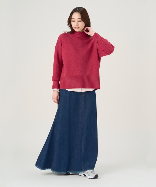 TOKYO SHIRTS（トウキョウシャツ）の「【Pitta Re:)】 ラム混バックスリットニットプルオーバー レディース（ニット/セーター・レディース・モカ/ピンク/ブルー・M/L）」の15枚目の写真