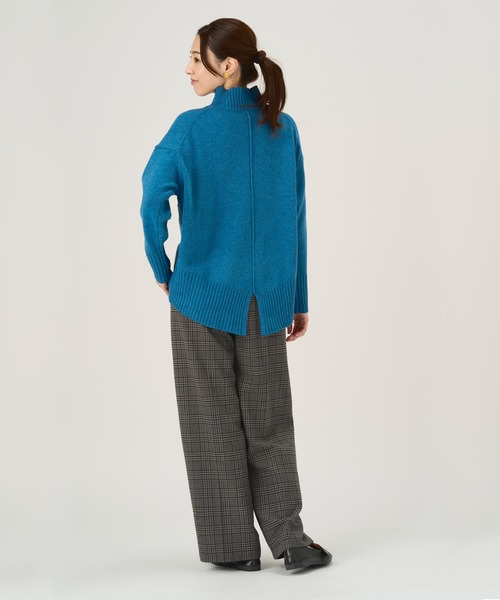 TOKYO SHIRTS（トウキョウシャツ）の「【Pitta Re:)】 ラム混バックスリットニットプルオーバー レディース（ニット/セーター・レディース・モカ/ピンク/ブルー・M/L）」の9枚目の写真