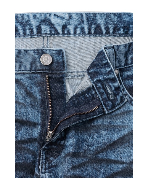 TORNADO MART(トルネードマート)の「TORNADO MART∴ブルーブリーチケミカルシューカットデニム(デニムパンツ・メンズ・ブルー・S/M/L/LL/XXL)」の4枚目の写真