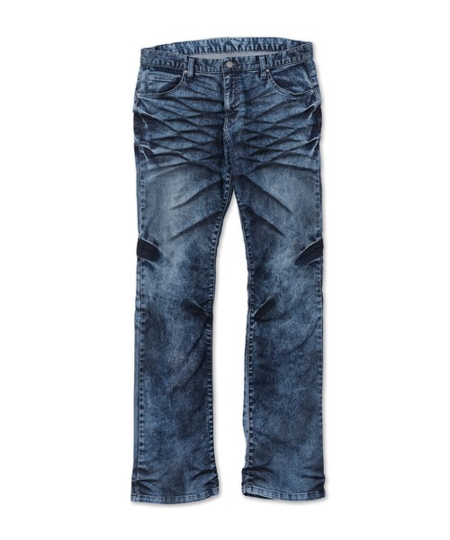 TORNADO MART(トルネードマート)の「TORNADO MART∴ブルーブリーチケミカルシューカットデニム(デニムパンツ・メンズ・ブルー・S/M/L/LL/XXL)」の18枚目の写真