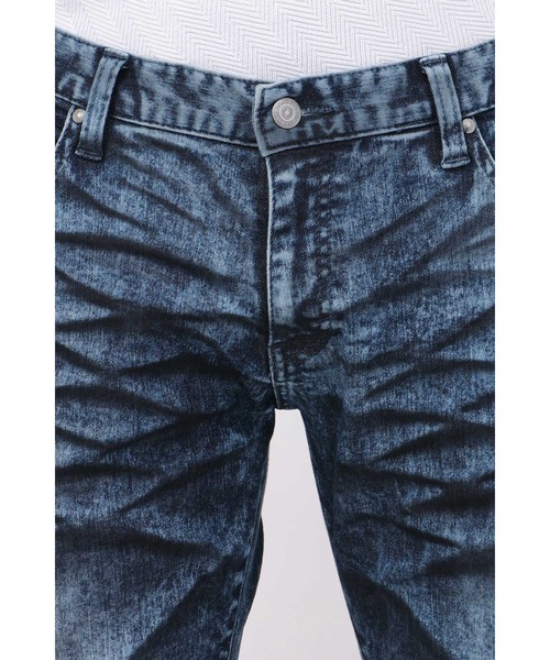 TORNADO MART(トルネードマート)の「TORNADO MART∴ブルーブリーチケミカルシューカットデニム(デニムパンツ・メンズ・ブルー・S/M/L/LL/XXL)」の13枚目の写真