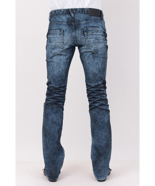 トルネードマート（TORNADO MART）/TORNADO MART∴ブルーブリーチケミカルシューカットデニム TORNADO MART∴ブルーブリーチケミカルシューカットデニム（デニム