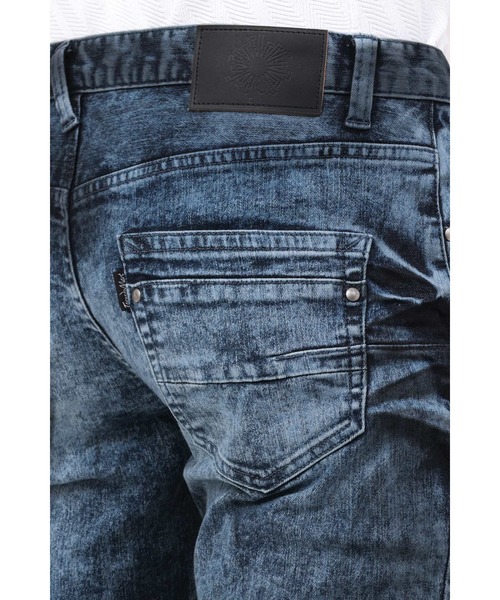 TORNADO MART(トルネードマート)の「TORNADO MART∴ブルーブリーチケミカルシューカットデニム(デニムパンツ・メンズ・ブルー・S/M/L/LL/XXL)」の14枚目の写真