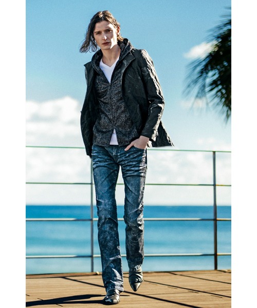 TORNADO MART(トルネードマート)の「TORNADO MART∴ブルーブリーチケミカルシューカットデニム(デニムパンツ・メンズ・ブルー・S/M/L/LL/XXL)」の17枚目の写真