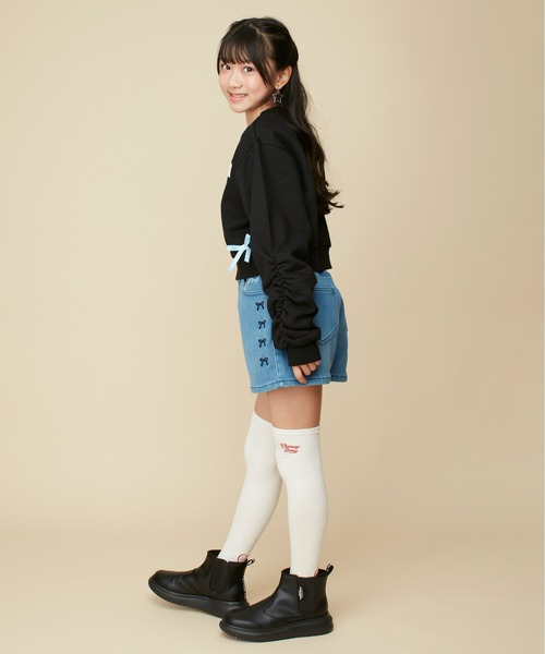 JENNI love（ジェニィラブ）の「【あったか】裏起毛チェリーサガラトレーナー（スウェット・キッズ・オフホワイト/ブラック/サックスブルー・130cm/140cm/150cm/160cm）」の8枚目の写真