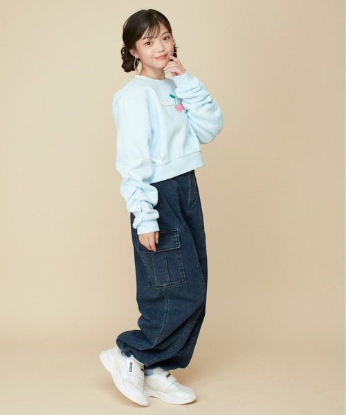 JENNI love（ジェニィラブ）の「【あったか】裏起毛チェリーサガラトレーナー（スウェット・キッズ・オフホワイト/ブラック/サックスブルー・130cm/140cm/150cm/160cm）」の10枚目の写真