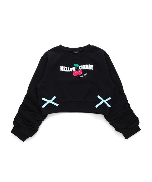 JENNI love（ジェニィラブ）の「【あったか】裏起毛チェリーサガラトレーナー（スウェット・キッズ・オフホワイト/ブラック/サックスブルー・130cm/140cm/150cm/160cm）」の14枚目の写真