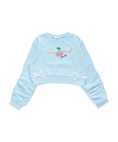 JENNI love（ジェニィラブ）の「【あったか】裏起毛チェリーサガラトレーナー（スウェット・キッズ・オフホワイト/ブラック/サックスブルー・130cm/140cm/150cm/160cm）」の16枚目の写真