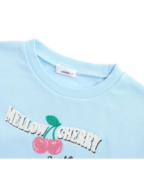 JENNI love（ジェニィラブ）の「【あったか】裏起毛チェリーサガラトレーナー（スウェット・キッズ・オフホワイト/ブラック/サックスブルー・130cm/140cm/150cm/160cm）」の18枚目の写真