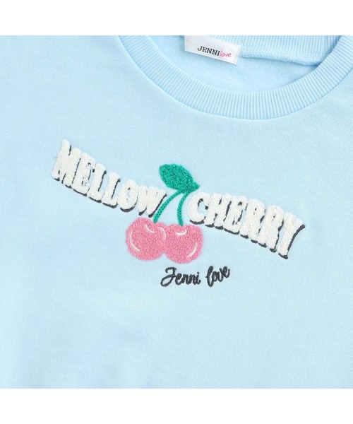 JENNI love（ジェニィラブ）の「【あったか】裏起毛チェリーサガラトレーナー（スウェット・キッズ・オフホワイト/ブラック/サックスブルー・130cm/140cm/150cm/160cm）」の19枚目の写真