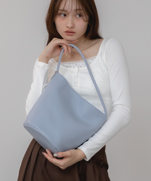 セール】ワンハンドルフェイクレザーショルダーバッグ / ミニバッグ