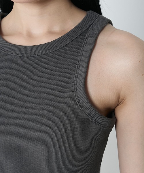 le ELMi（ルエルミ）の「Balloon american sleeve tanktop with cups / カップイン バルーン アメスリタンク（タンクトップ・レディース・ブラック/チャコールグレー/オフホワイト・FREE）」の22枚目の写真