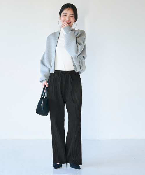 DAILY WARM】裏起毛ジョーゼットリブパンツ（その他パンツ）｜coca