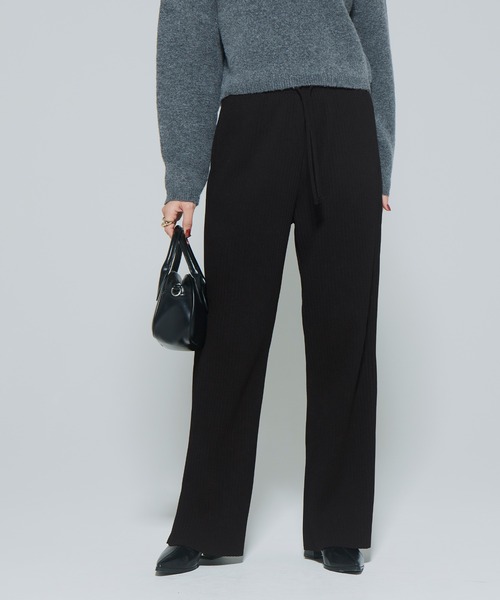 DAILY WARM】裏起毛ジョーゼットリブパンツ（その他パンツ）｜coca