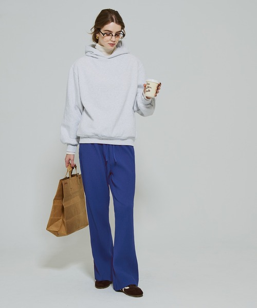 coca(coca)(コカ)の「【DAILY WARM】裏起毛ジョーゼットリブパンツ(その他パンツ・レディース・ブラック/チャコール/ブルー/グレー/アイボリー・L/XL/M/S)」の20枚目の写真
