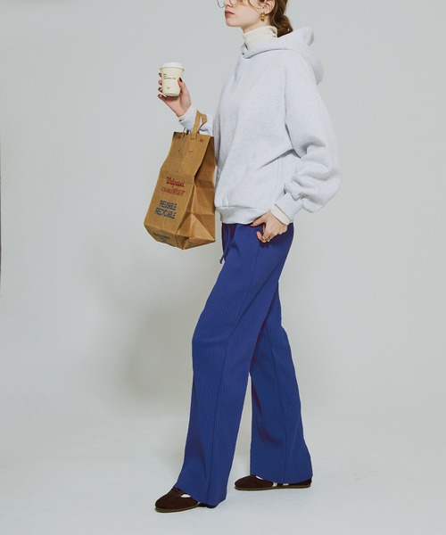 coca(coca)(コカ)の「【DAILY WARM】裏起毛ジョーゼットリブパンツ(その他パンツ・レディース・ブラック/チャコール/ブルー/グレー/アイボリー・L/XL/M/S)」の21枚目の写真