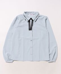 PINKHUNT（ピンクハント）の「PINKHUNT 衿ロゴ刺繍リボン付きシャツ 0118K（シャツ/ブラウス・キッズ）」