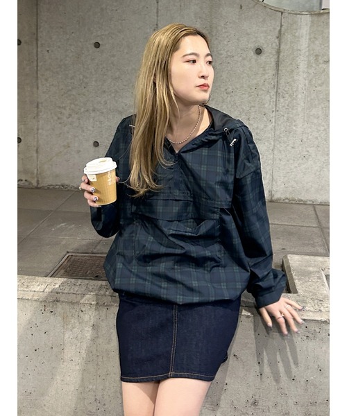 Ungrid（アングリッド）の「【WEB限定】チェックアノラックパーカー（パーカー・レディース・グリーン/チャコールグレー/オレンジ/グレー・FREE）」の7枚目の写真