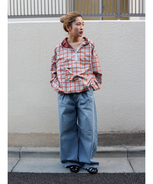 Ungrid（アングリッド）の「【WEB限定】チェックアノラックパーカー（パーカー・レディース・グリーン/チャコールグレー/オレンジ/グレー・FREE）」の14枚目の写真