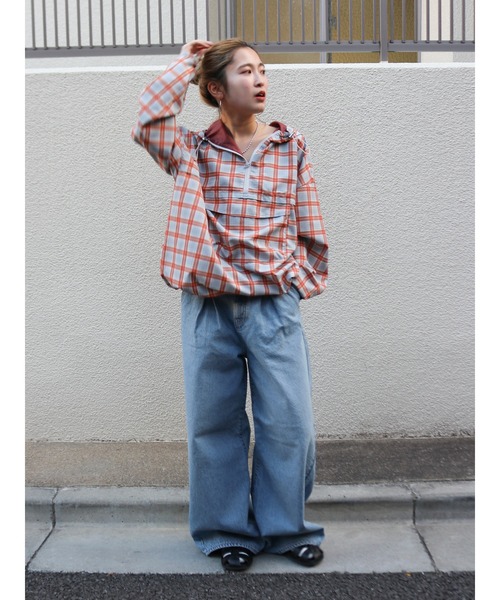 Ungrid（アングリッド）の「【WEB限定】チェックアノラックパーカー（パーカー・レディース・グリーン/チャコールグレー/オレンジ/グレー・FREE）」の18枚目の写真