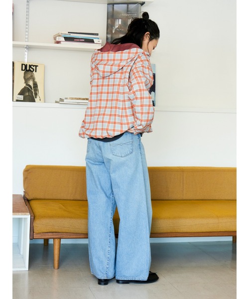 Ungrid（アングリッド）の「【WEB限定】チェックアノラックパーカー（パーカー・レディース・グリーン/チャコールグレー/オレンジ/グレー・FREE）」の10枚目の写真