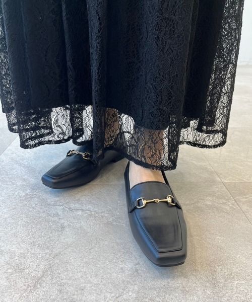 WA ORiental TRaffic（ダブルエーオリエンタルトラフィック）の「ビットモチーフバブーシュローファー/R-4010（ローファー・レディース・ブラック/ベージュ・34/35/36/37/38/39/40/41/42）」の12枚目の写真