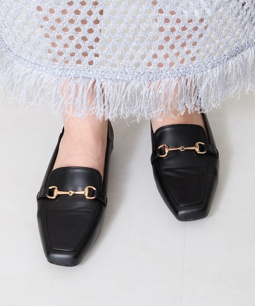 WA ORiental TRaffic（ダブルエーオリエンタルトラフィック）の「ビットモチーフバブーシュローファー/R-4010（ローファー・レディース・ブラック/ベージュ・34/35/36/37/38/39/40/41/42）」の21枚目の写真