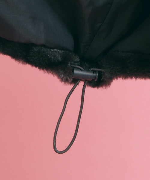 セール】フェイクファーリブハイネックジャケット（ブルゾン）｜PINK