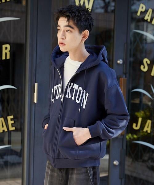 WEGO（ウィゴー）の「WEGO/ワッペンロゴZIPパーカー（パーカー・メンズ・ブラウン/ネイビー/アッシュグレー/杢グレー・LARGE/MEDIUM）」の10枚目の写真