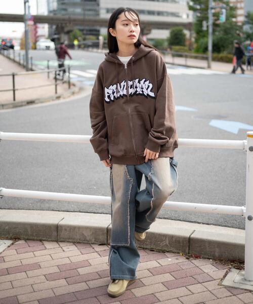 WEGO（ウィゴー）の「WEGO/ワッペンロゴZIPパーカー（パーカー・メンズ・ブラウン/ネイビー/アッシュグレー/杢グレー・LARGE/MEDIUM）」の20枚目の写真