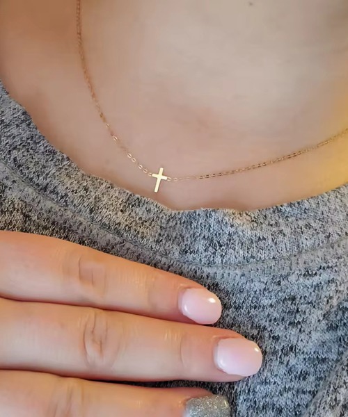 blackdia ocean ゴールドチェーンクロスネックレス（ネックレス