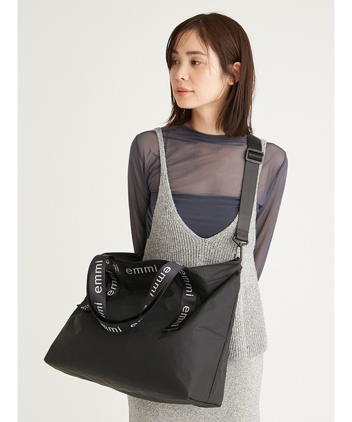 emmi（エミ）の「【ONLINE限定カラー】emmiロゴビッグトートバッグ（トートバッグ・レディース・シルバー/グレー/ブラック/ネイビー/レッド・FREE）」の16枚目の写真